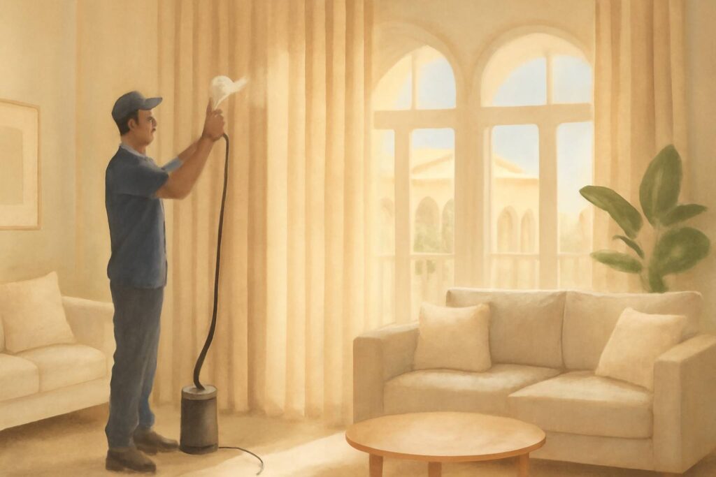 شركة تنظيف ستائر فى العين : 0561307855 — الصفوة كلين